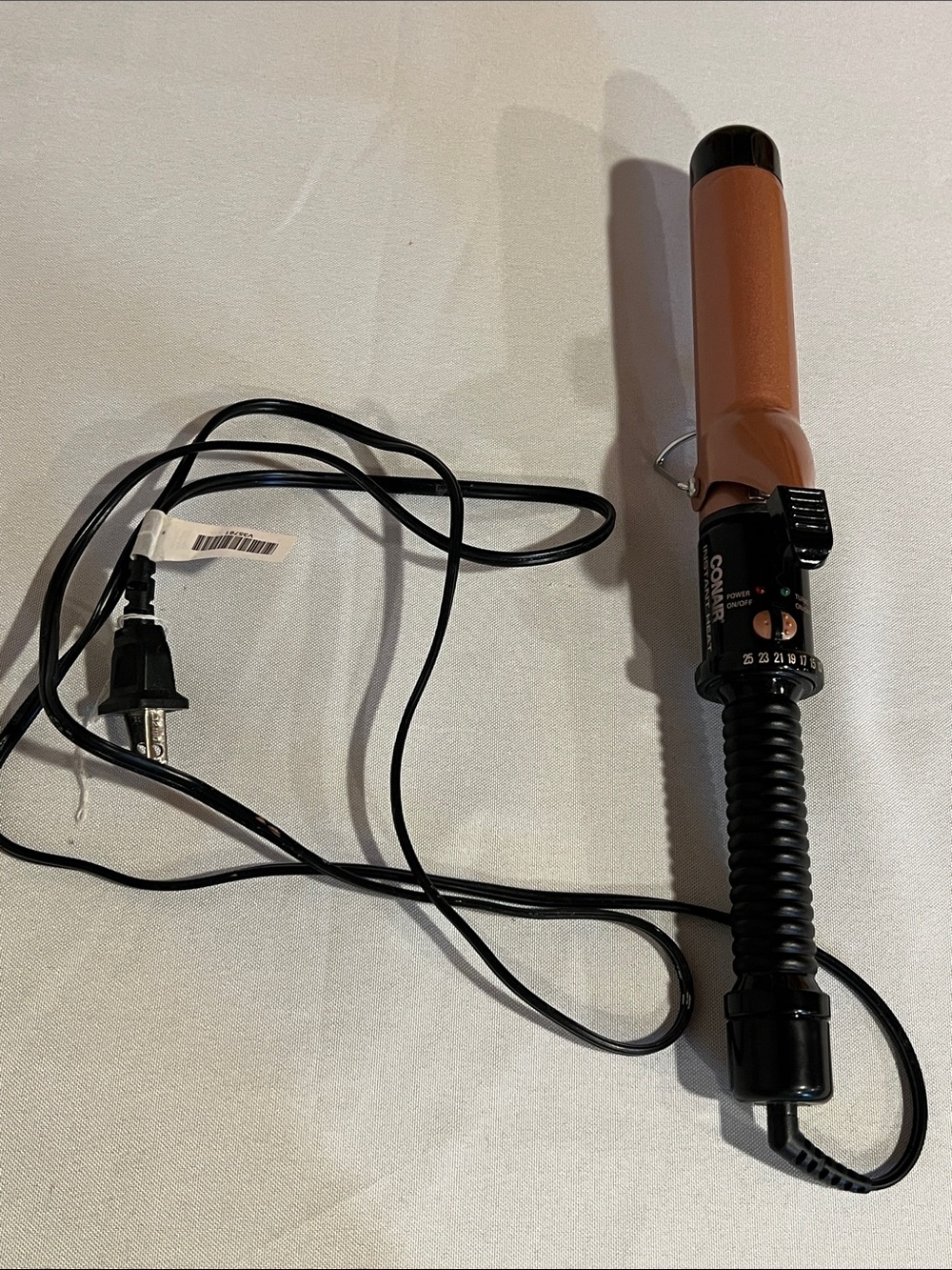 Conair Instant Heat Copper Curling Iron with Black Handle